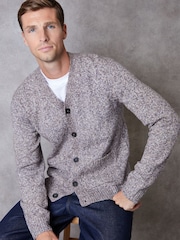 Threadbare Brown Knitted Button Up Cardigan - Image 1 of 5