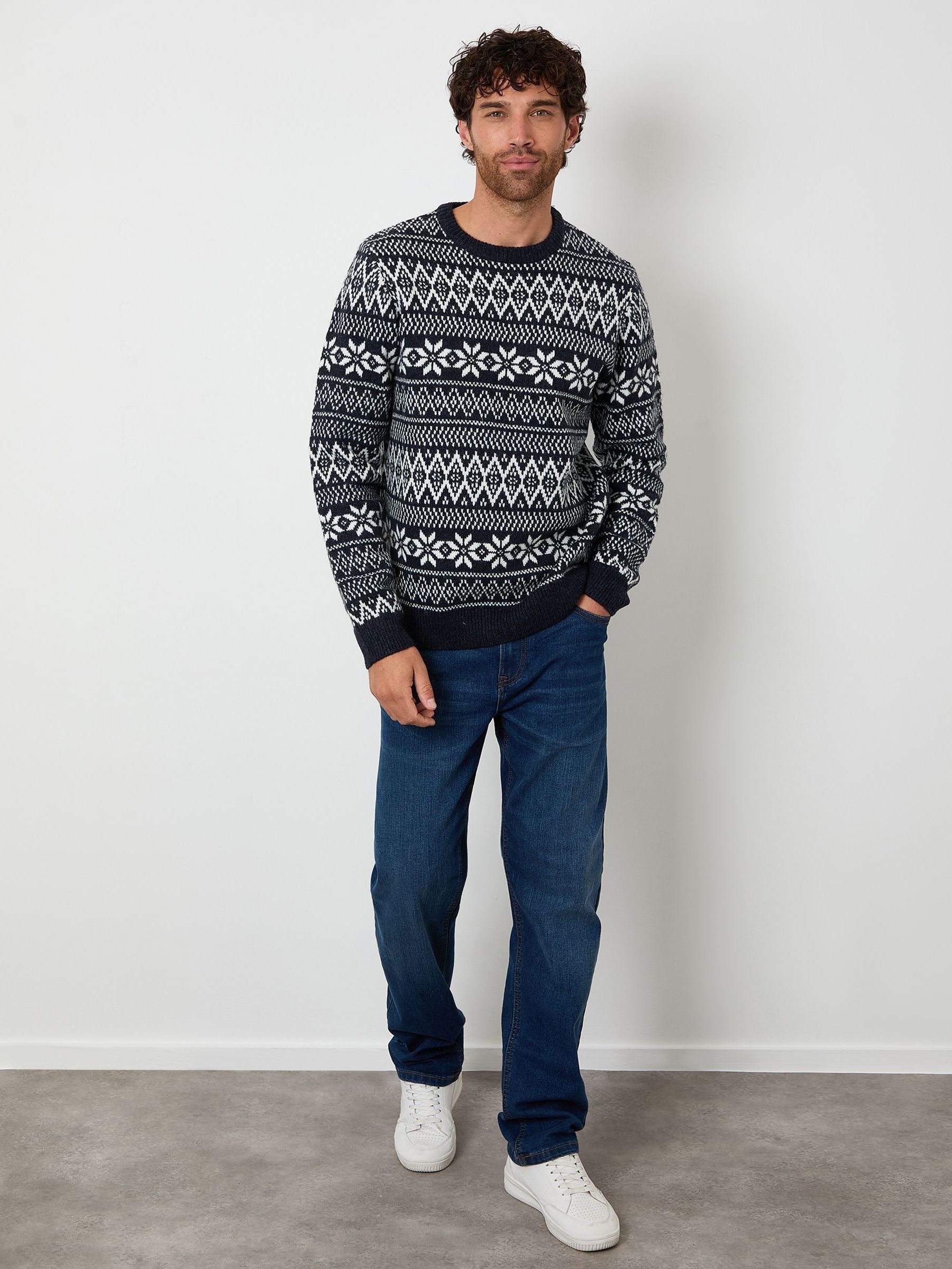 Kids Christmas Jumper Christmas Fairisle Jumper - Santa