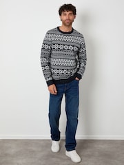 Threadbare Christmas Fairisle Crew Neck Jumper - Imagen 3 de 4