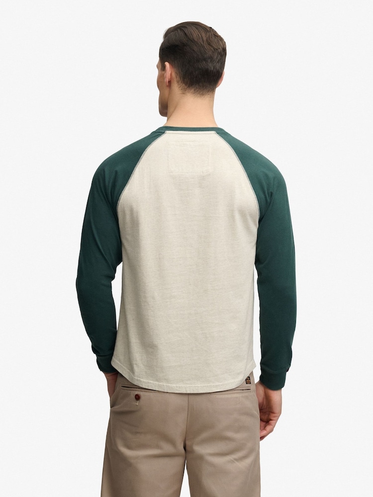 Superdry Green Vintage Athletic Baseball T-Shirt - Image 2 of 5