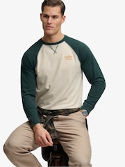Superdry Green Vintage Athletic Baseball T-Shirt - Image 4 of 5