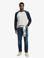 Μπλε - Superdry Vintage Αθλητικό Κοντομάνικο μπλουζάκι Μπέιζμπολ - Εικόνα 2 του 6