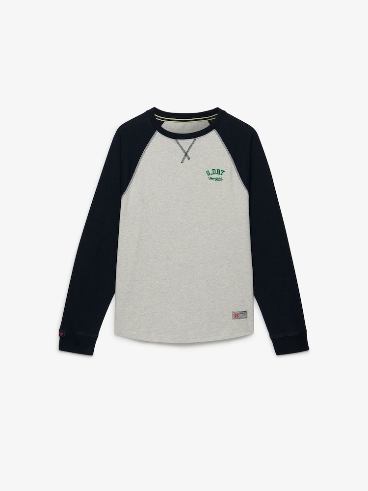 Μπλε - Superdry Vintage Αθλητικό Κοντομάνικο μπλουζάκι Μπέιζμπολ - Εικόνα 6 του 6