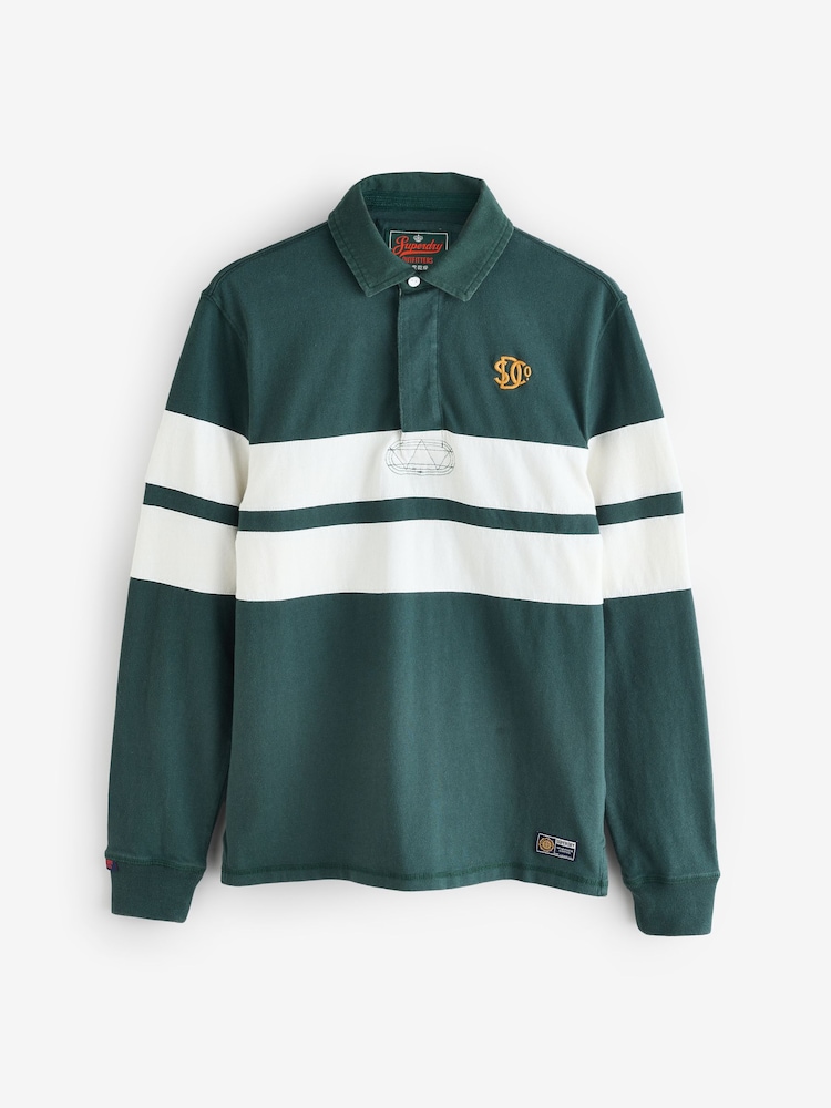 Superdry Green Rugby Shirt - Image 1 of 1