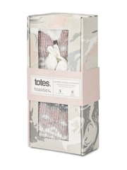 Totes Pink Toasties Ladies Chenille Crop Knitted Slipper Socks - Image 4 of 5