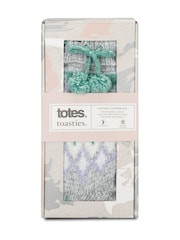 Totes Blue Toasties Ladies Fairisle Chenille Slipper Socks - Image 5 of 5