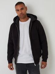 Threadbare Black Padded Knitted Jacket - Image 1 of 4
