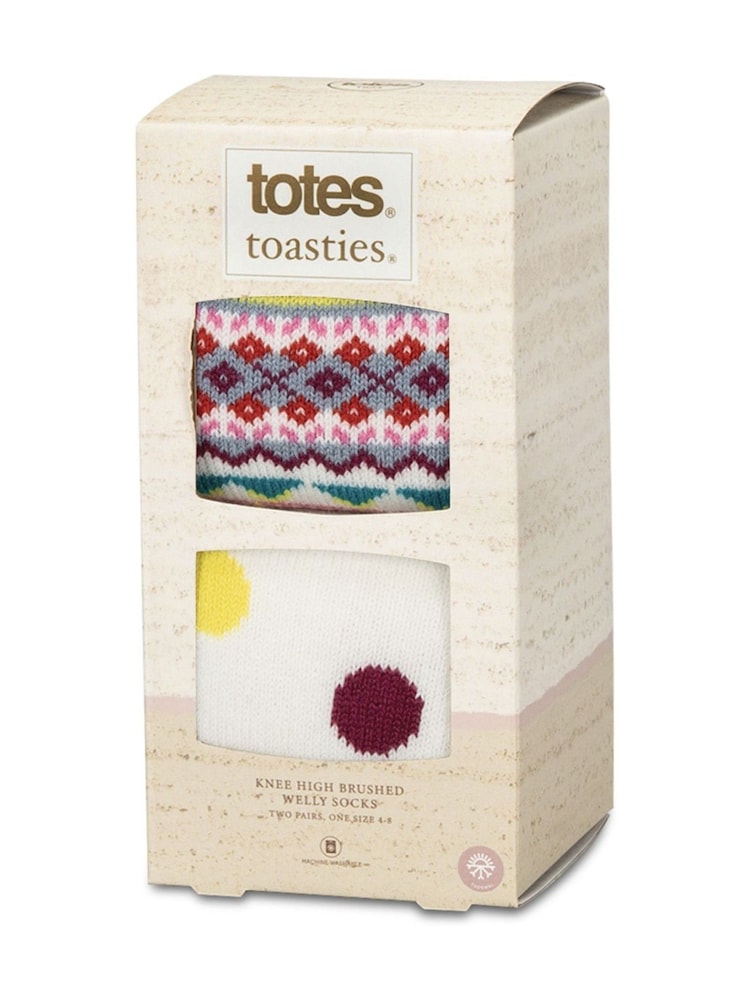 Totes Blue Toasties Ladies Welly Boot Socks 2 Pack - Image 5 of 5 Totes Blue Toasties Ladies Welly Boot Socks 2 Pack - Image 5 of 5