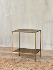 Nkuku Brass Mahi Side Table - Image 1 of 2