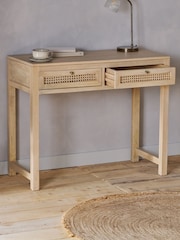 Nkuku Natural Kanz Mango Wood Writing Desk - Image 1 of 4