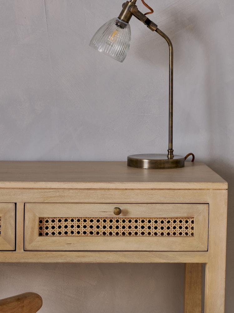 Nkuku Natural Kanz Mango Wood Writing Desk - Image 2 of 4 Nkuku Natural Kanz Mango Wood Writing Desk - Image 2 of 4