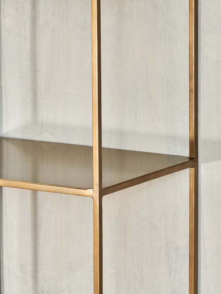 Nkuku Brass Mahi Shelving Unit - Image 2 of 4 Nkuku Brass Mahi Shelving Unit - Image 2 of 4