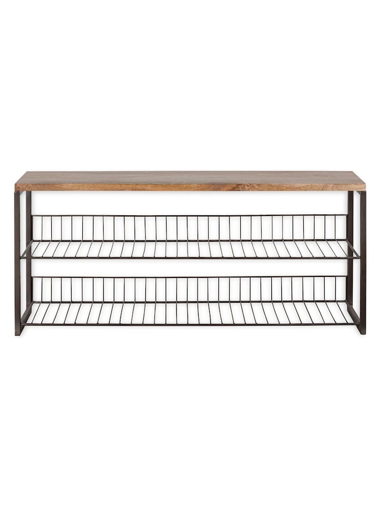 Nkuku Natural Kiyoma Iron & Wood Low Standing Shelves - Image 5 of 5 Nkuku Natural Kiyoma Iron & Wood Low Standing Shelves - Image 5 of 5