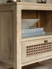 Nkuku Natural Kanz Mango Wood Bedside Table - Image 4 of 5