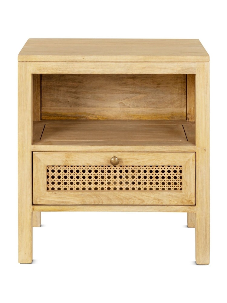 Nkuku Natural Kanz Mango Wood Bedside Table - Image 5 of 5 Nkuku Natural Kanz Mango Wood Bedside Table - Image 5 of 5