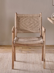 Nkuku Natural Vinay Woven Dining Chair - Image 1 of 5