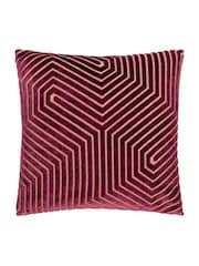 Paoletti Burgundy Empress Faux Fur Cushion - Image 1 of 4