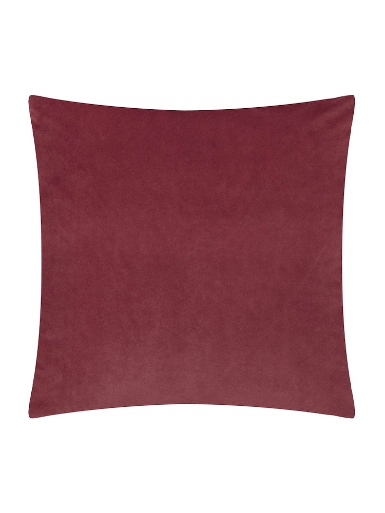 Paoletti Burgundy Empress Faux Fur Cushion - Image 2 of 4