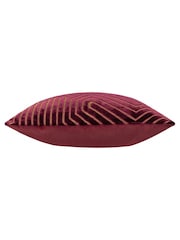 Paoletti Burgundy Empress Faux Fur Cushion - Image 3 of 4