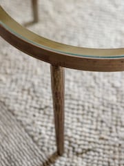 Nkuku Brass Jiya Iron and Glass Nested Coffee Table - Image 4 of 5
