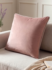 Furn Blush Grey Meridian Velvet Cushion - Image 1 of 4