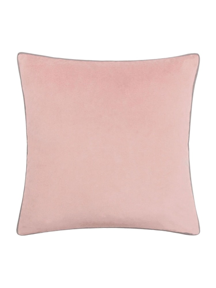 Furn Blush Grey Meridian Velvet Cushion - Image 2 of 4
