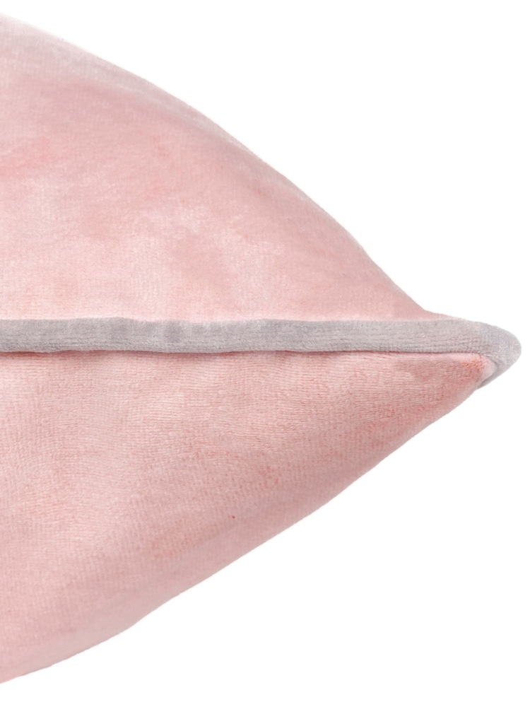 Furn Blush Grey Meridian Velvet Cushion - Image 4 of 4