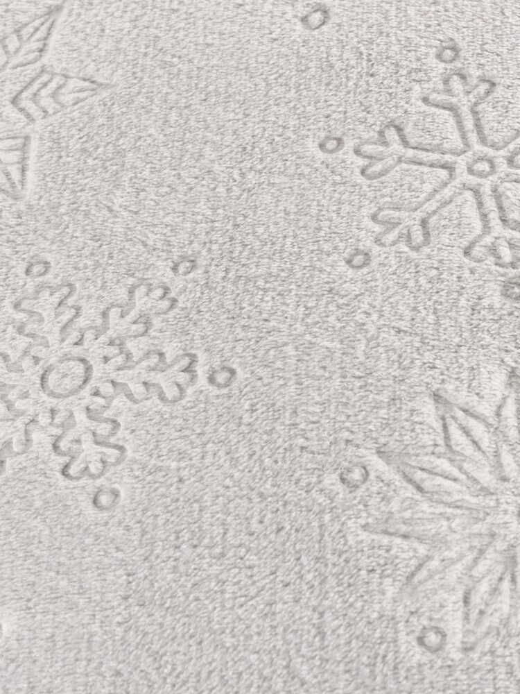 Furn Grey Snowflakes Fur Velvet Jacquard Cushion - Image 3 of 3