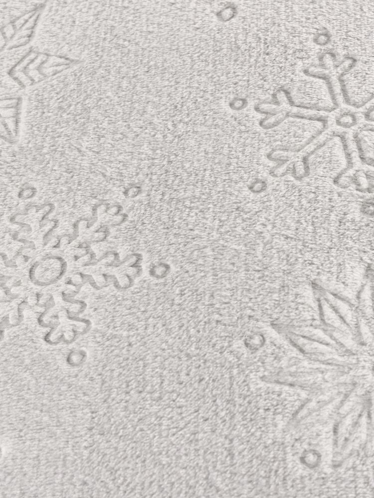 Furn Grey Snowflakes Fur Velvet Jacquard Cushion - Image 3 of 3 Furn Grey Snowflakes Fur Velvet Jacquard Cushion - Image 3 of 3
