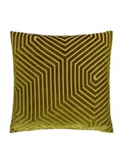 Paoletti Olive Empress Faux Fur Cushion - Image 1 of 4