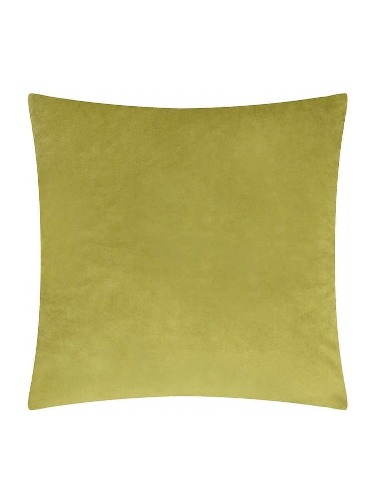 Paoletti Olive Empress Faux Fur Cushion - Image 2 of 4 Paoletti Olive Empress Faux Fur Cushion - Image 2 of 4