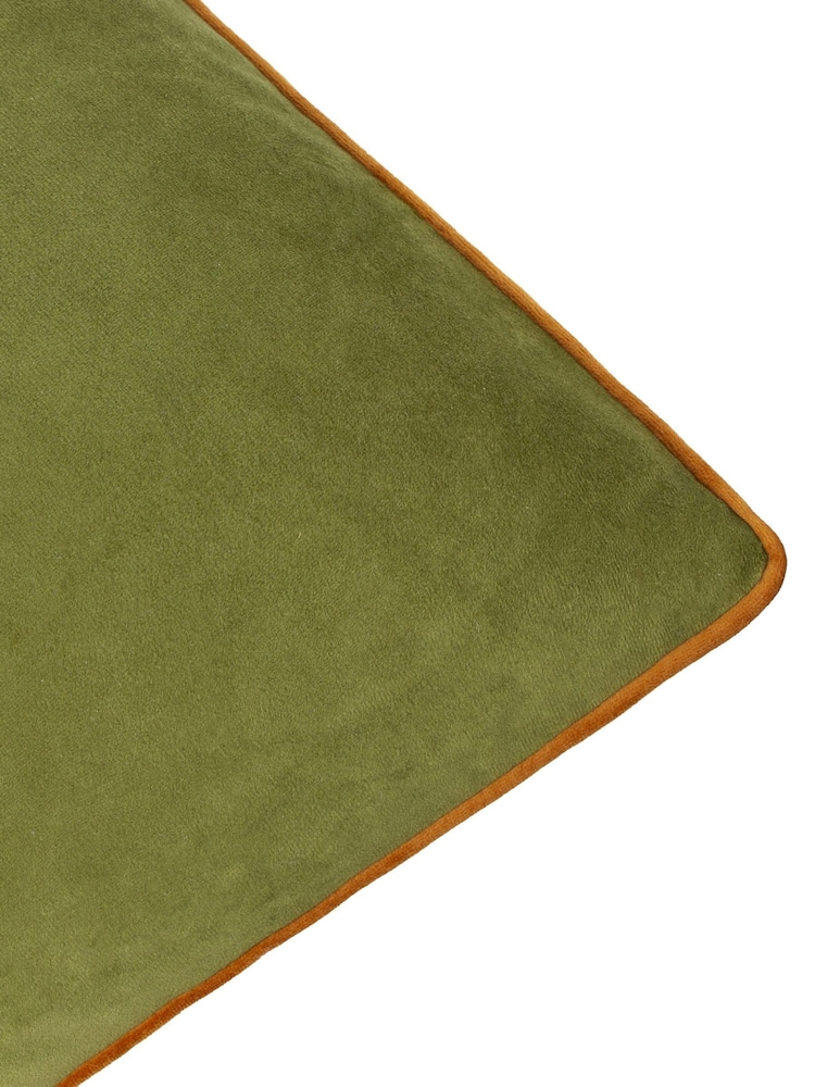 Furn Olive Ginger Meridian Velvet Cushion - Image 4 of 4