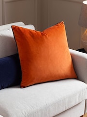 Furn Tiger Teal Meridian Velvet Cushion - Image 1 of 4