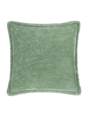 Furn Frost Green Kallu Faux Fur Cushion - Image 1 of 4