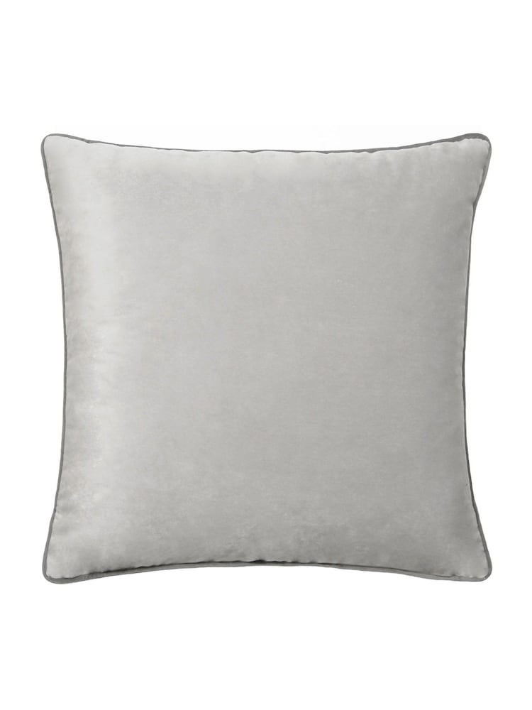 Furn Dove Charcoal Meridian Velvet Cushion - Image 2 of 4