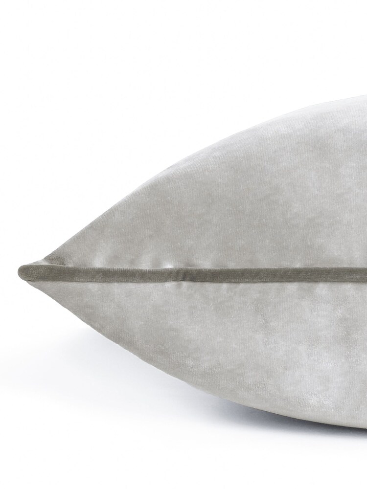 Furn Dove Charcoal Meridian Velvet Cushion - Image 4 of 4