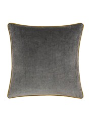 Furn Charcoal Moss Meridian Velvet Cushion - Image 2 of 5