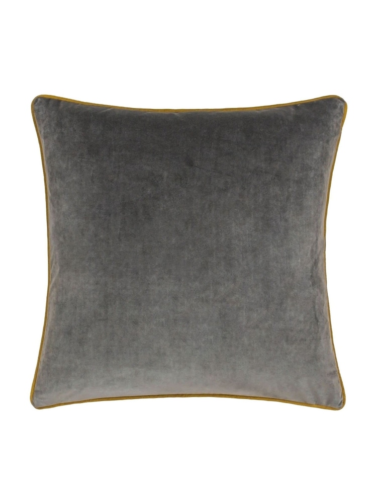 Furn Charcoal Moss Meridian Velvet Cushion - Image 2 of 5