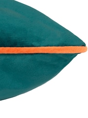Furn Teal Clementine Meridian Velvet 45 x 45cm Cushion - Image 5 of 5