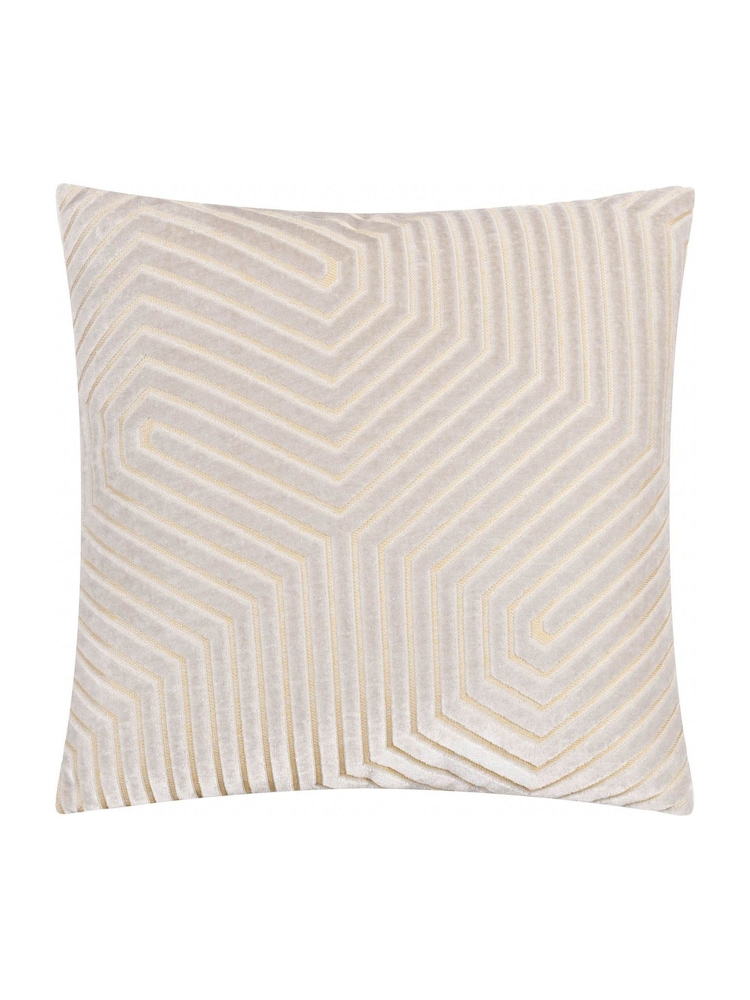 Paoletti Oyster Empress Faux Fur Cushion - Image 1 of 4