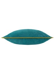 Furn Teal Ochre Meridian Velvet Cushion - Image 2 of 4