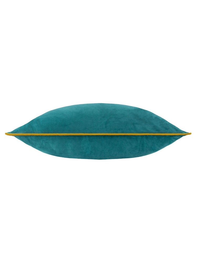 Furn Teal Ochre Meridian Velvet Cushion - Image 2 of 4 Furn Teal Ochre Meridian Velvet Cushion - Image 2 of 4