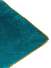 Furn Teal Ochre Meridian Velvet Cushion - Image 4 of 4