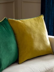 Furn Moss Emerald Meridian Velvet Cushion - Image 1 of 4