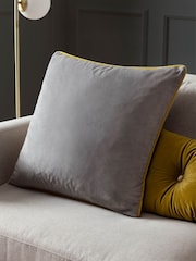 Furn Dove Cylon Meridian Velvet Cushion - Image 1 of 4
