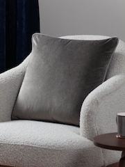 Furn Charcoal Dove Meridian Velvet Cushion - Image 1 of 4