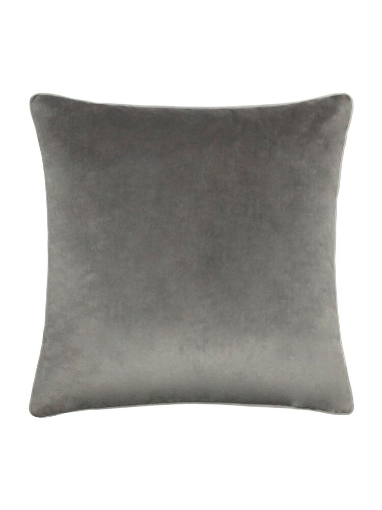Furn Charcoal Dove Meridian Velvet Cushion - Image 2 of 4