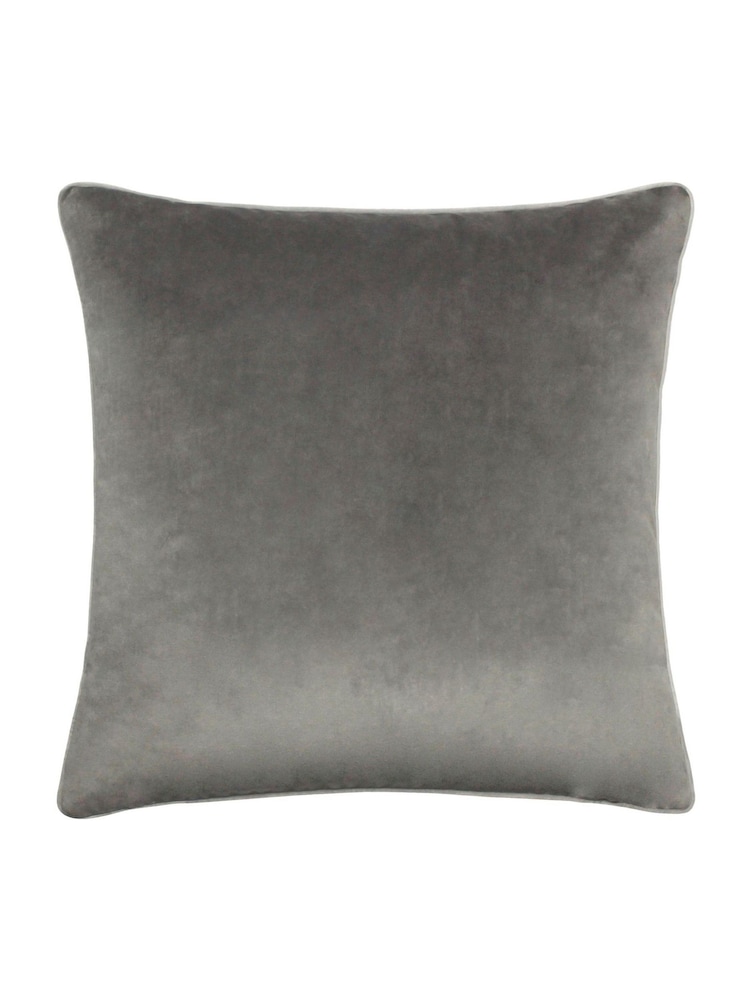 Furn Charcoal Dove Meridian Velvet Cushion - Image 2 of 4 Furn Charcoal Dove Meridian Velvet Cushion - Image 2 of 4
