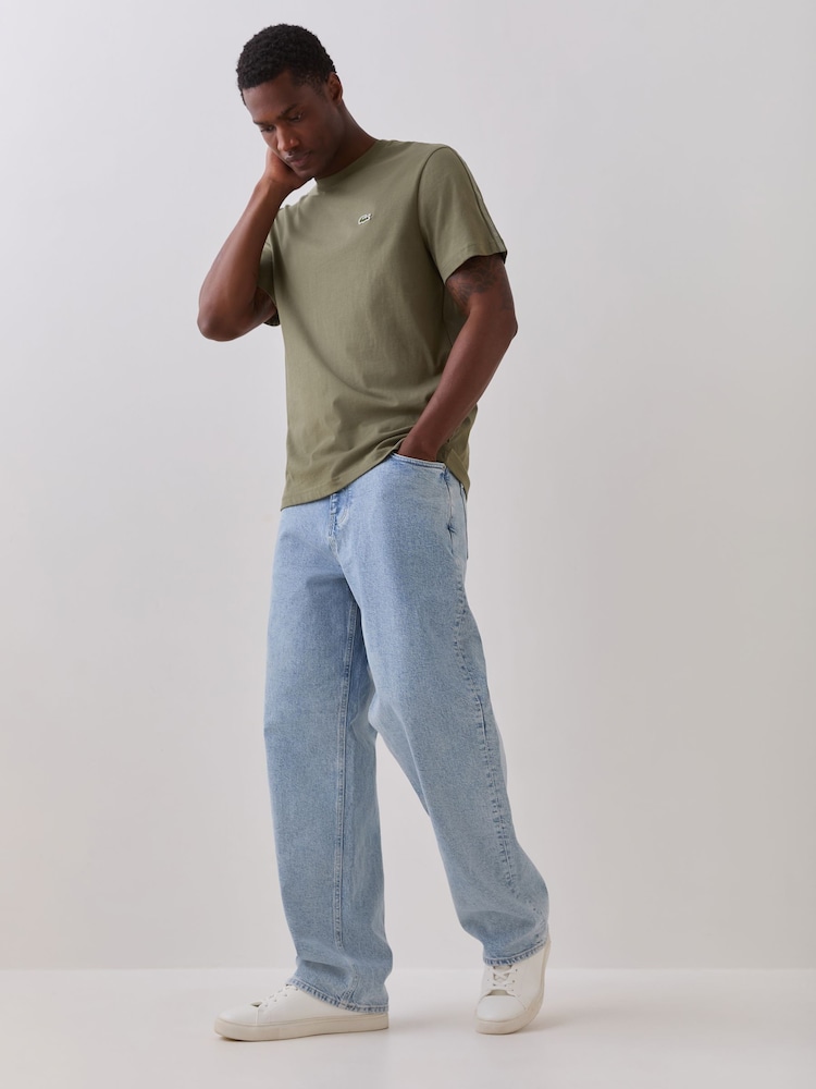 Lacoste Green Regular Fit Lacoste Stripe Band T-Shirt - Image 2 of 5