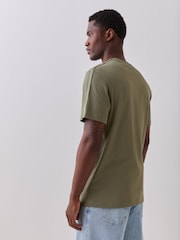 Lacoste Green Regular Fit Lacoste Stripe Band T-Shirt - Image 3 of 5